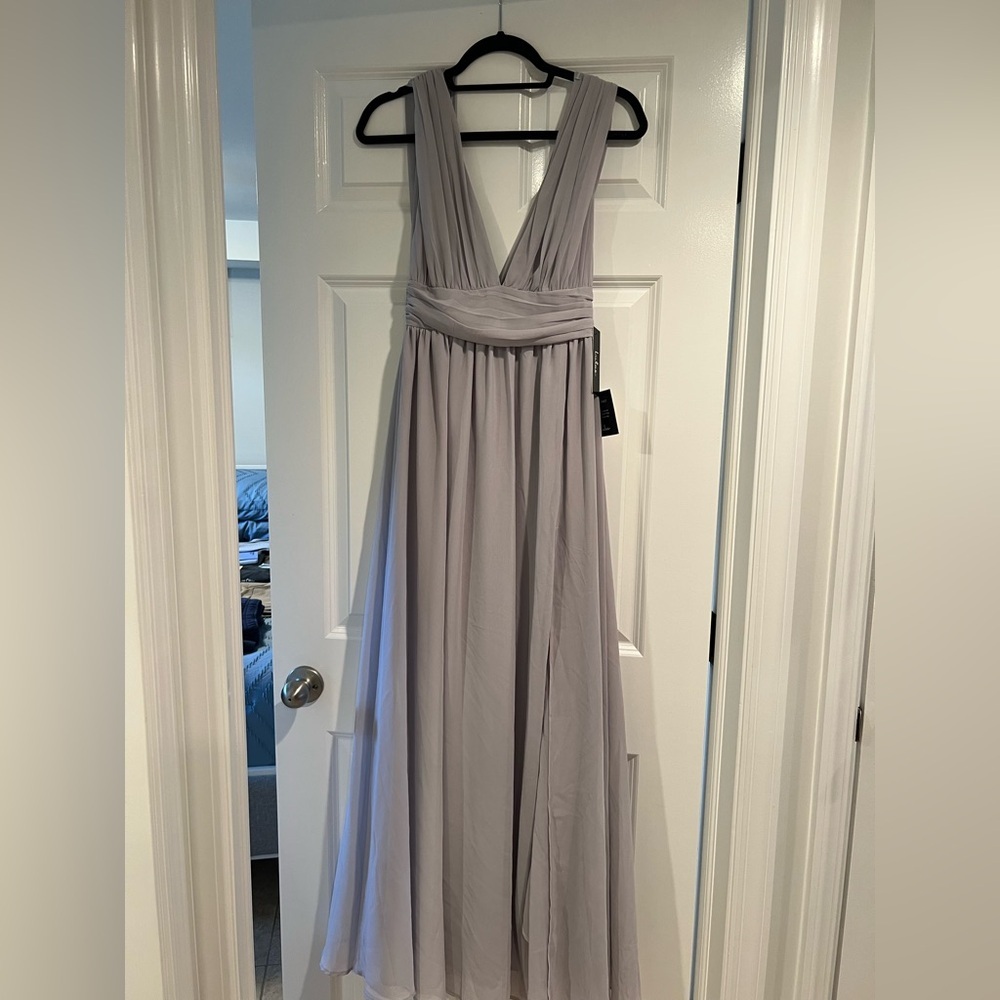 Lulus - Elegant Gray Evening Gown